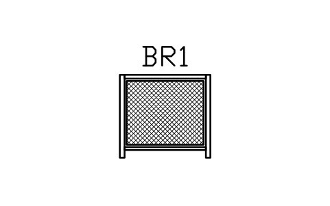 Anteprima del simbolo Pannello di rete metallica, blocco RLG_BAY_MESH