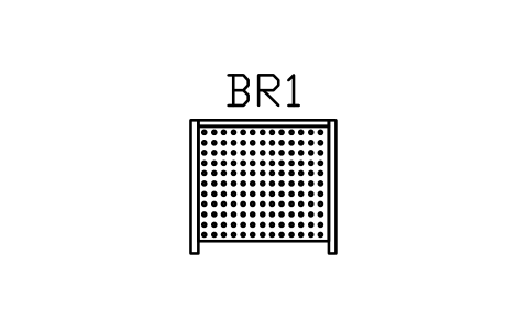 Anteprima del simbolo Pannello forato, blocco RLG_BAY_PERF