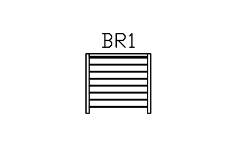 Anteprima del simbolo Tondini orizzontali, 8, blocco RLG_BAY_ROD8