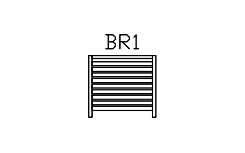 Anteprima del simbolo Listelli orizzontali, legno, blocco RLG_BAY_SLATH