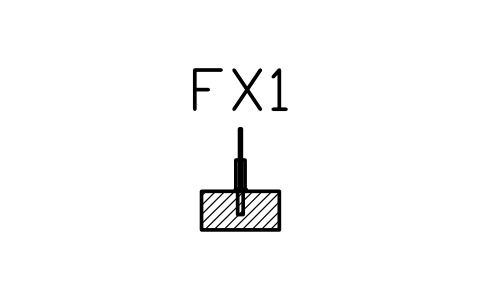 Anteprima del simbolo Vetro, perno su solaio, blocco RLG_FIX_GL_SPIGOT