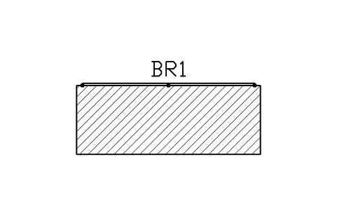 Anteprima del simbolo Parapetto di bordo piattaforma, pianta, blocco RLG_IND_EDGE_PLAN