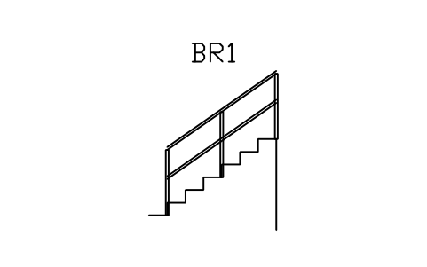 Anteprima del simbolo Scala industriale, corrimano, blocco RLG_IND_STAIR