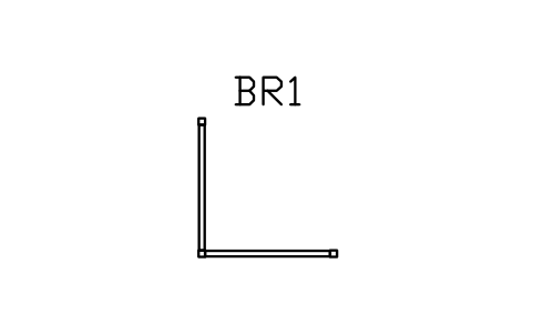 Anteprima del simbolo Angolo di ringhiera, pianta, blocco RLG_PLAN_CORNER