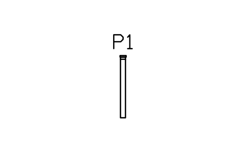 Anteprima del simbolo Pilastrino, legno, testa piana, blocco RLG_POST_NEWEL_FLAT