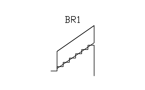 Anteprima del simbolo Parapetto di scala, vetro, blocco RLG_STAIR_GLASS