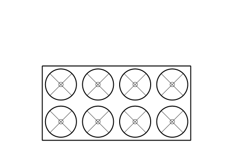 Preview of the Air-cooled condenser, 8 fans symbol, block RMR_ACC_8