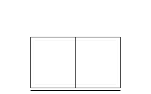 Preview of the Glass door cabinet, 2 doors symbol, block RMR_CAB_DOOR_2