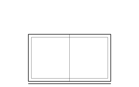 Preview of the Reach-in refrigerator, 2 doors symbol, block RMR_CAB_REACHIN