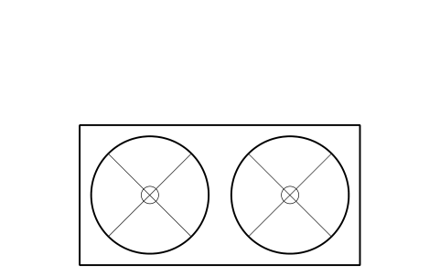 Preview of the Dry cooler, 2 fans symbol, block RMR_DRYCOOLER_2
