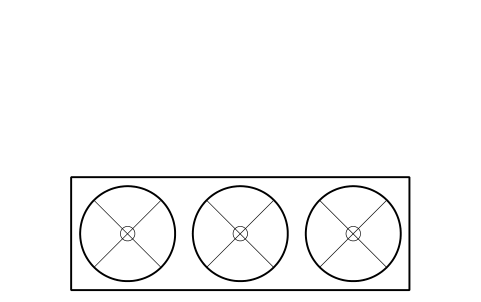 Preview of the Dry cooler, 3 fans symbol, block RMR_DRYCOOLER_3