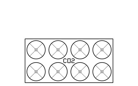 Preview of the CO2 gas cooler, 8 fans symbol, block RMR_GASCOOLER_8