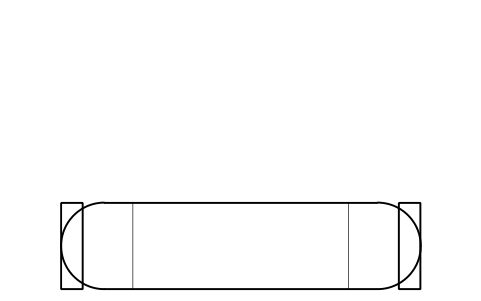 Preview of the Shell and tube exchanger, plan symbol, block RMR_HX_SHELL
