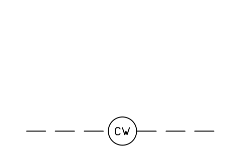 Preview of the Pipe marker, condenser water symbol, block RMR_RUN_CW