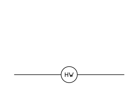 Preview of the Pipe marker, hot water symbol, block RMR_RUN_HW
