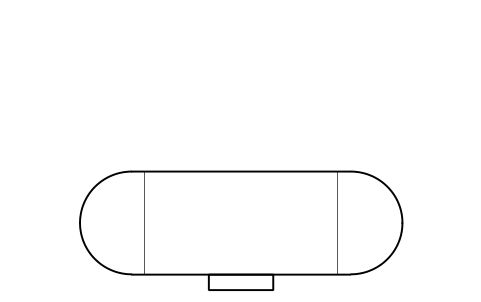 Preview of the Calorifier, horizontal symbol, block RMR_STORE_HORIZ