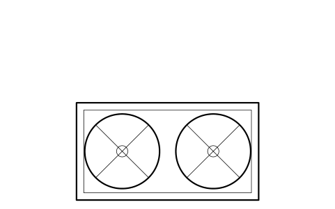 Preview of the Unit cooler, 2 fans symbol, block RMR_UC_2