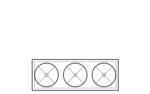Preview of the Unit cooler, 3 fans symbol, block RMR_UC_3