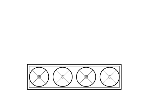 Preview of the Unit cooler, 4 fans symbol, block RMR_UC_4