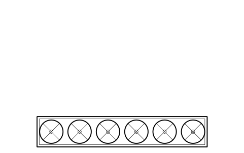Preview of the Unit cooler, 6 fans symbol, block RMR_UC_6