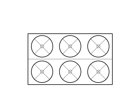 Preview of the V-type condenser, 6 fans symbol, block RMR_VCOND_6