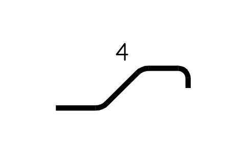 Vorschau des Symbols Aufbiegung, gerundet, Block RBR_BAR_CRANK_ARC