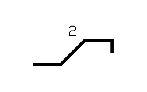 Vorschau des Symbols Aufbiegung, geradlinig, Block RBR_BAR_CRANK_POLY
