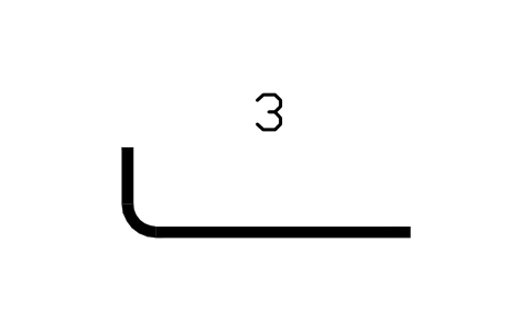 Vorschau des Symbols Endhaken 90°, gerundet, Block RBR_HOOK90_ARC