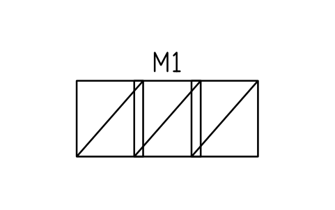 Vorschau des Symbols Matten in Reihe, Block RBR_MESH_ROW