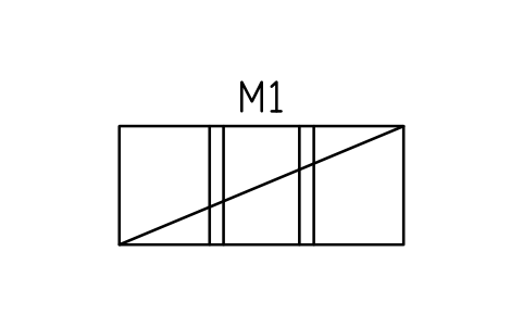 Vorschau des Symbols Matten in Reihe, vereinfacht, Block RBR_MESH_ROW_COND