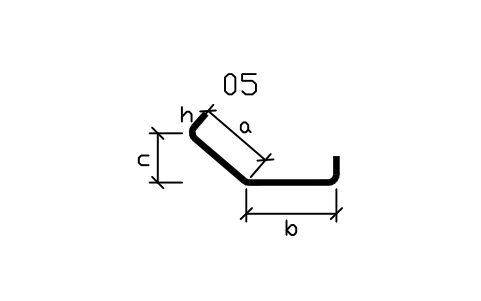 Vorschau des Symbols Stabform 15, mit Haken, Block RBR_SHAPE_15_H