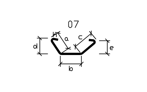 Vorschau des Symbols Stabform 25, mit Haken, Block RBR_SHAPE_25_H