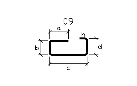 Vorschau des Symbols Stabform 31, mit einem Haken, Block RBR_SHAPE_31_H