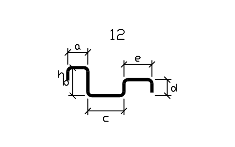 Vorschau des Symbols Stabform 44, mit Haken, Block RBR_SHAPE_44_H