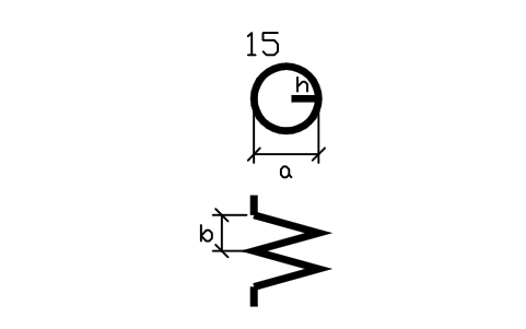 Vorschau des Symbols Stabform 77, mit Haken, Block RBR_SHAPE_77_H