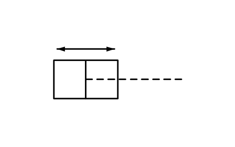 Actuator, pneumatic, double 심볼 미리보기, 블록 RLY_S00188_ACTUATOR_PNEUMATIC_DOUBLE