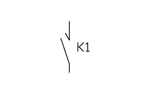 Passing make, when actuated 심볼 미리보기, 블록 RLY_S00236_PASSING_MAKE_WHEN_ACTUATED