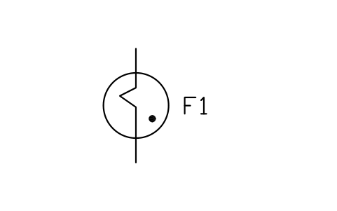 Gas tube, thermal element 심볼 미리보기, 블록 RLY_S00266_GAS_TUBE_THERMAL_ELEMENT