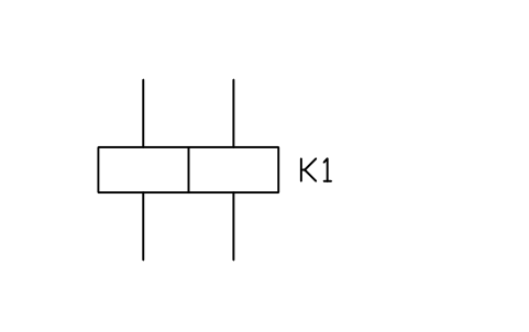 Relay coil, attached 심볼 미리보기, 블록 RLY_S00307_RELAY_COIL_ATTACHED