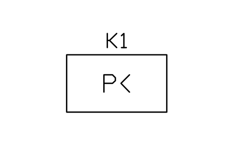 Underpower relay 심볼 미리보기, 블록 RLY_S00340_UNDERPOWER_RELAY