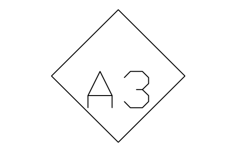 Preview of the Aisle number symbol, block RRT_AISLE_NUMBER