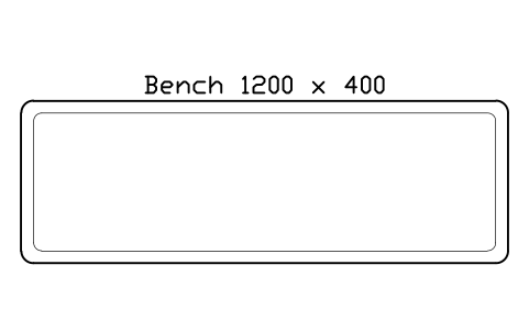 Preview of the Bench 1200 x 400 symbol, block RRT_BENCH_1200