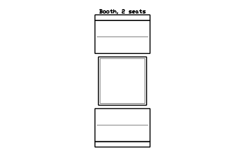 Preview of the Booth, 2 seats symbol, block RRT_BOOTH_2