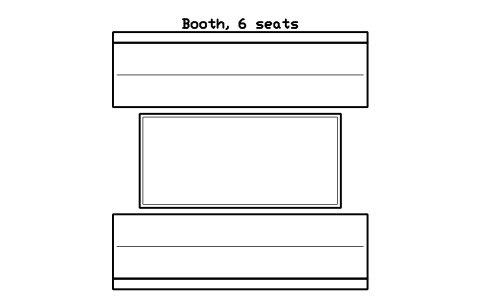 Preview of the Booth, 6 seats symbol, block RRT_BOOTH_6