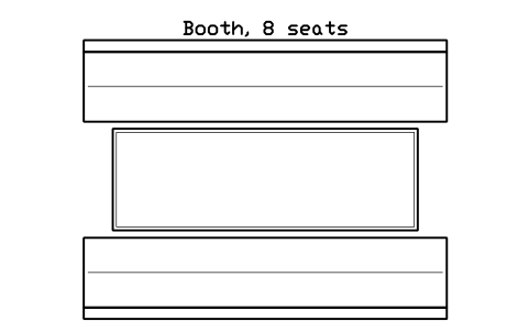 Preview of the Booth, 8 seats symbol, block RRT_BOOTH_8