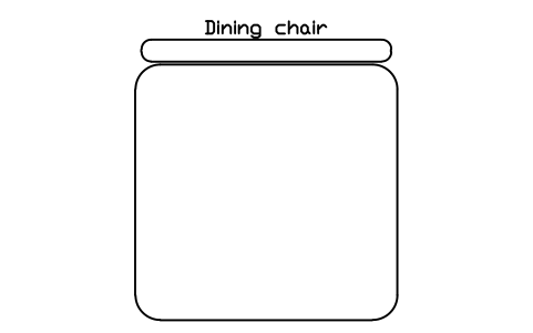 Preview of the Dining chair symbol, block RRT_CHAIR_DINING