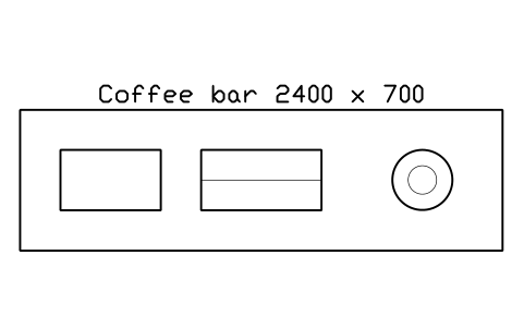Preview of the Coffee bar 2400 x 700 symbol, block RRT_COFFEE_BAR