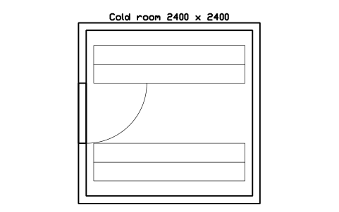 Preview of the Cold room 2400 x 2400 symbol, block RRT_COLD_ROOM_2