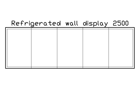 Preview of the Refrigerated wall display 2500 symbol, block RRT_COOLER_WALL