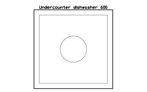 Preview of the Undercounter dishwasher 600 symbol, block RRT_DISHWASH_UC